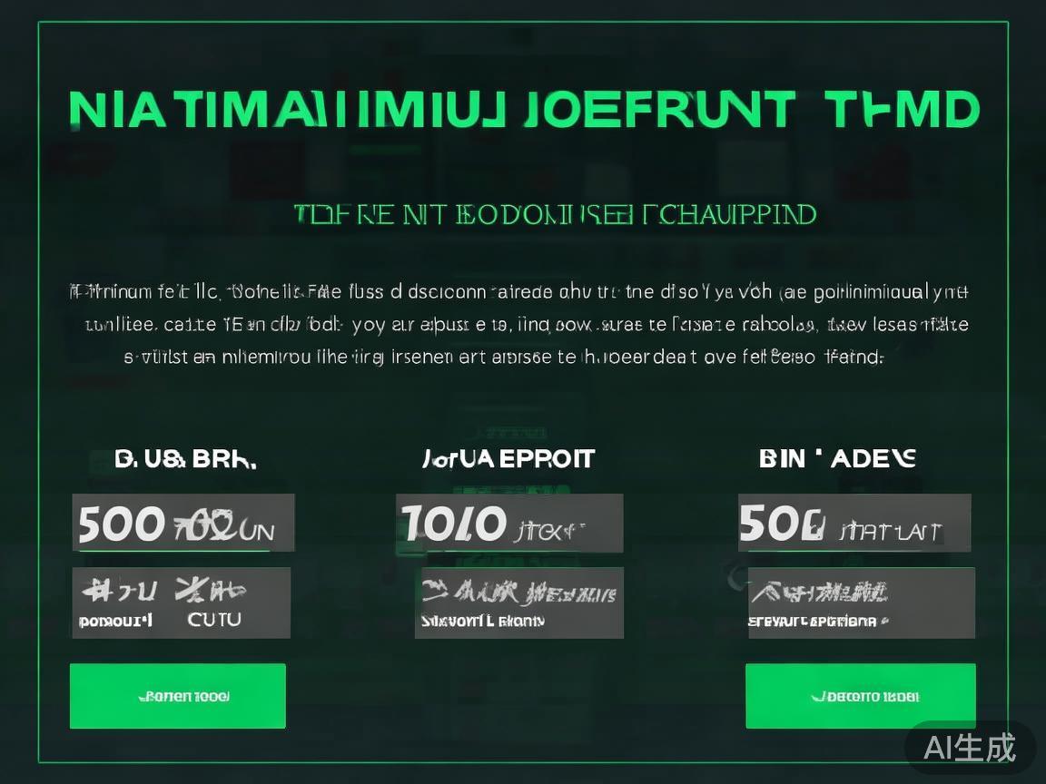 不同平台和不同账户类型的最低充值额度可能存在差异。